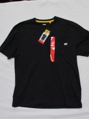 Cat workwear t shirt with Pocket Men’s SZ M 100 cotton Black NWT