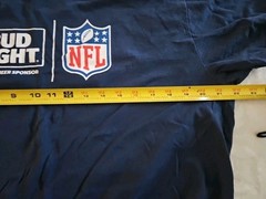 Bud Light Official Beer Sponsor NFL Blue T-shirt, Large