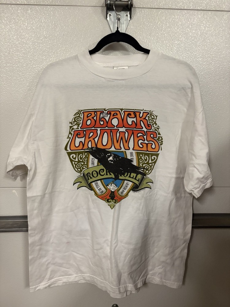 VTG 2000 The Black Crowes Flying Crowes Rock Tour T-Shirt White Men’s Size L