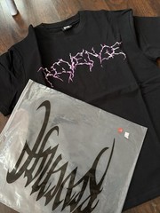 Revenge Pink Lightning Graphic Black Men’s Short Sleeve Crew Neck T-Shirt S