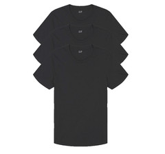 Gap Men’s 3-Pack Undershirts Small S Cotton Crew Neck Classic-Fit Black T-Shirt