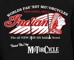 Indian Motorcycle Hooded Sweatshirt (T25) Front Hand Pockets. See Pics.