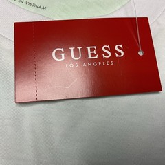 GUESS Los Angeles Men’s Short Sleeve T-Shirt MEDIUM White w/Black, Red, Gold NEW