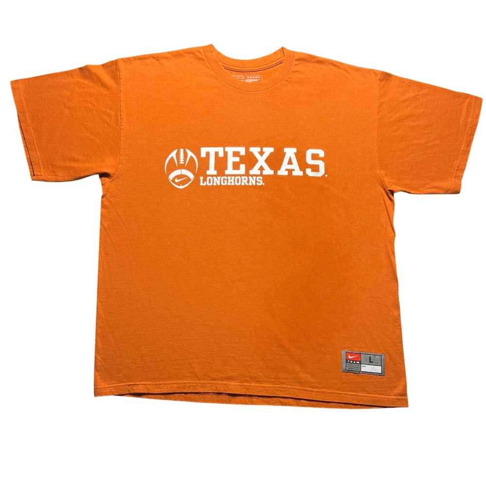 Vintage Y2K Nike Team Texas Longhorns T Shirt Mens Large Burnt Orange NCAA UT