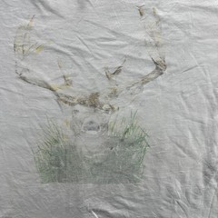 Vintage Deer Buck Wildlife Shirt Mens XL White Layered LAT Sportswear Made USA