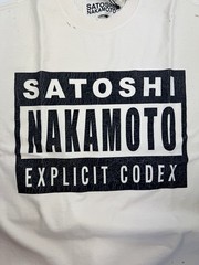 Satoshi Nakamoto – Explicit Codex Oversized Cream T-Shirt Size: S