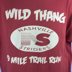 Wild Thang 9 Mile Trail Run Nashville Striders Shirt Adult Large Burnt Orange SS