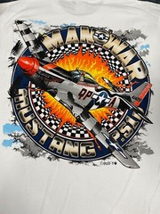 MAN-O-WAR P-51 MUSTANG SQUARE 1 AVIATION TSHIRT 2XL GILDAN PRINTED USA