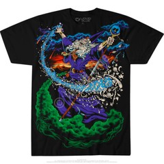 WIZARD-Big Print 2 SD T-SHIRT S,M,L,XL,XXL LIQUID BLUE Merlin,Potter,Necromancer