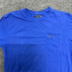 Greg Norman T-Shirt Mens Size M Blue Pocket Shark Logo Short Sleeve Casual Golf