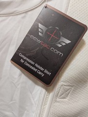 NEW! CCW Tactical Holster Shirt for Concealed Carry – Crew Neck, White Size XL
