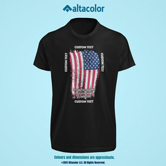 Patriotic U.S. Flag T-Shirt – Full Colour, High-Quality Tee Shirt Customised!