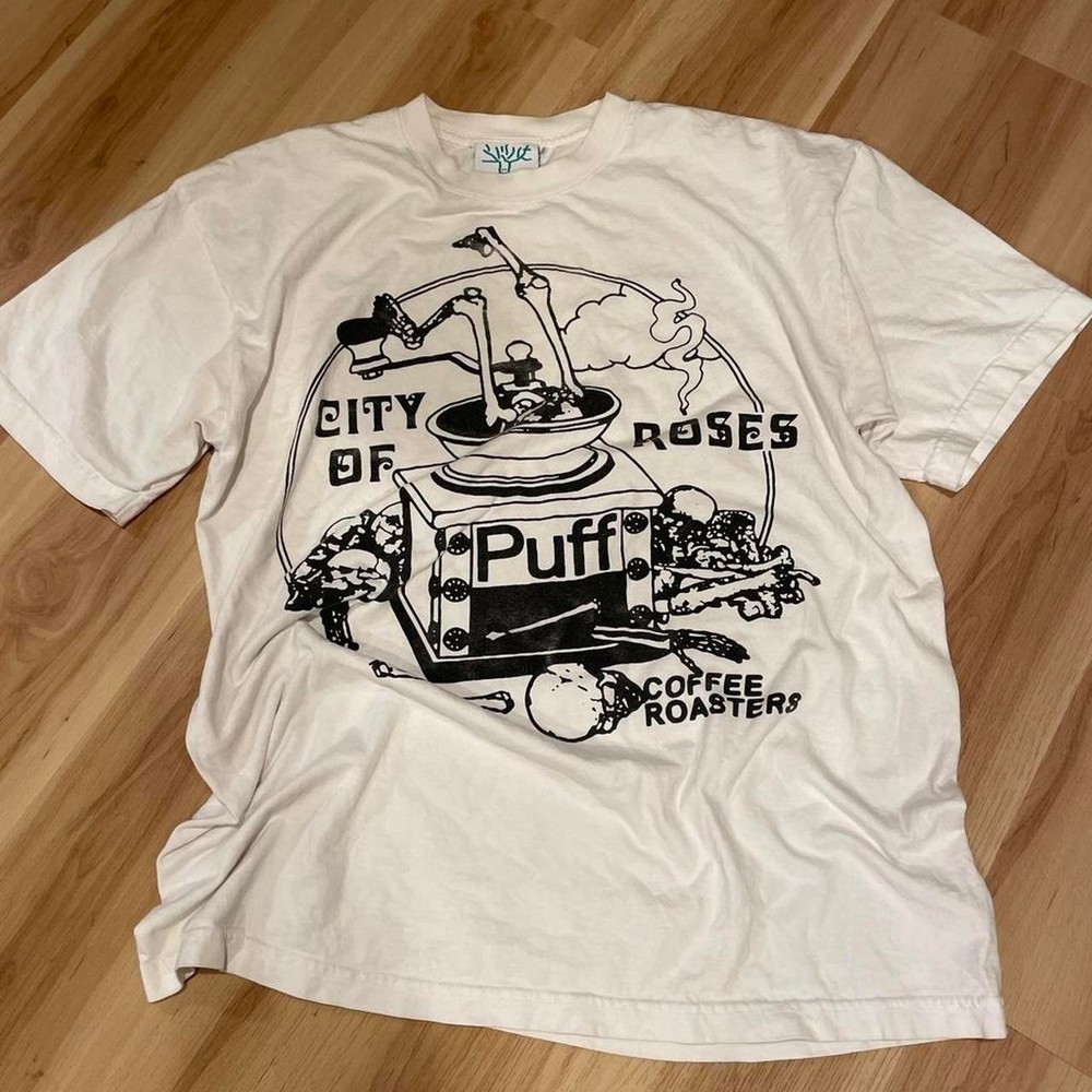 Online Ceramics “Puff Coffee Roasters” shirt, size Large