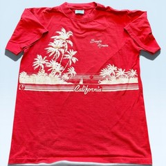 Vintage Santa Monica California Shirt Mens XL Red Oneita Tee T-Shirt USA 80s