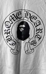 Chrome Hearts x A Bathing Ape Men’s White Baby Milo Cross Graphic T-shirt Sz M
