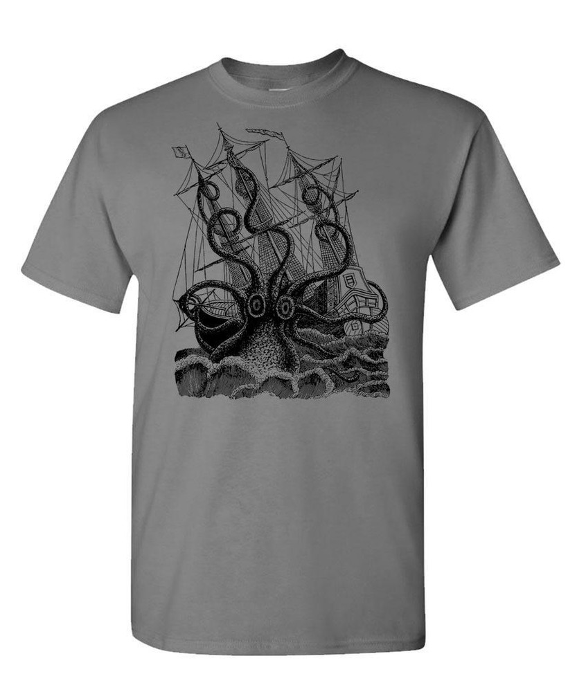 SEA MONSTER KRAKEN – Unisex Cotton T-Shirt Tee Shirt