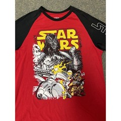Star Wars Darth Vader Shirt Mens Large Red Black Long Sleeve Graphic Fifth Sun
