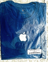 Apple Store Employee Blue SHORT SLEEVE Shirt SIZE XL w Embroidered apple NEW