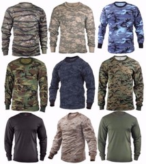 Long Sleeve T-shirt Camouflage Military Tactical (Choose Sizes)