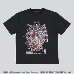 ONE PIECE × NBA T-Shirts Group Art BLACK、White