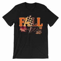 Fall Vibes Womens T-Shirt Retro Fall Autumn Thanksgiving T-shirt For Men Women