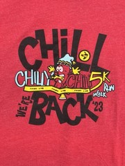 Next Level Apparel Unisex Red Chilli 5K T-Shirt SzMed NICE!