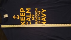 Keep Calm My Grandson Is In The Navy T Shirt 2xl