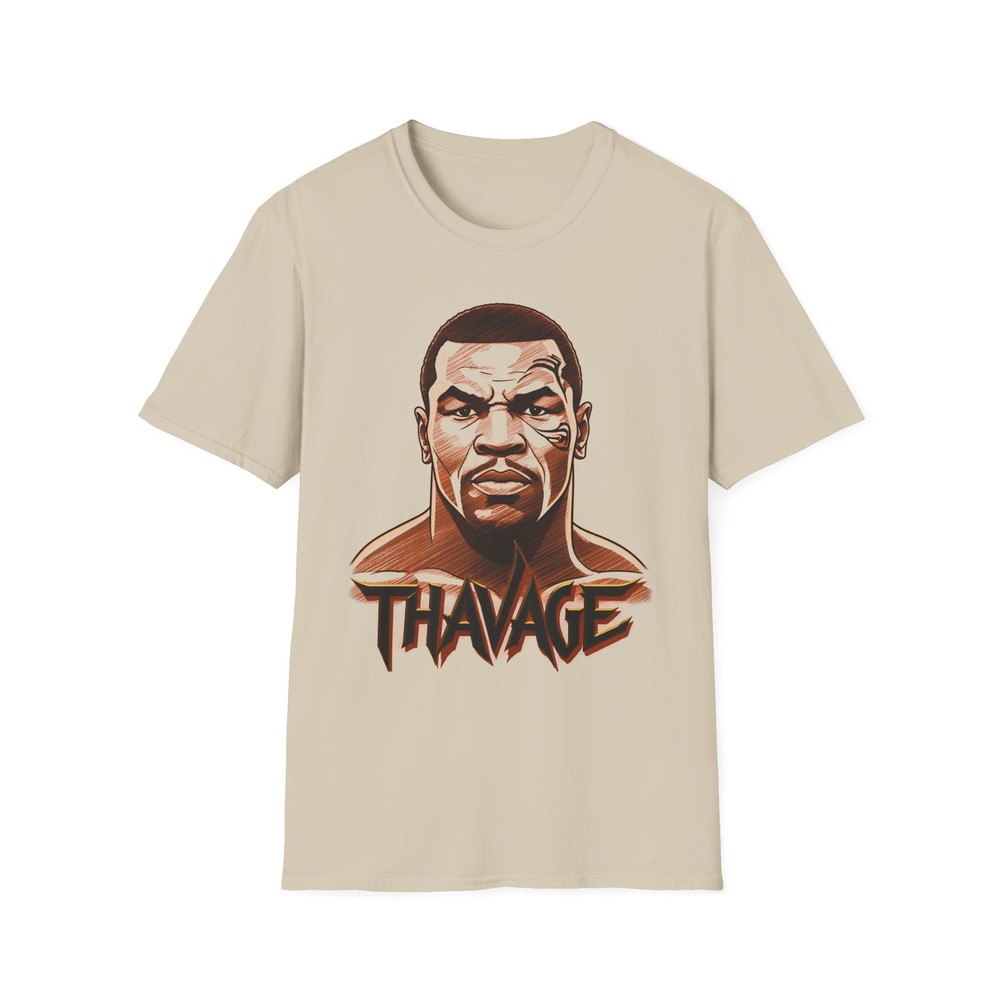 THAVAGE Mike Tyson Workouts Unisex Softstyle Tee, Boxing Gym Apparel, Fitness