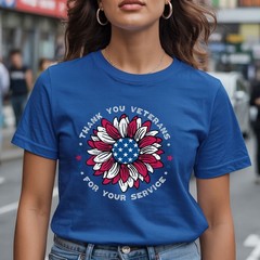 Sunflower Thank You Veterans Day Military Tribute Shirt,Honoring Our Heroes Tee