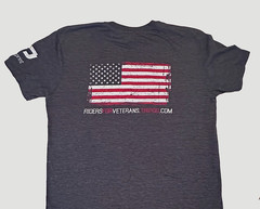 Veteran Tribute Ride 2016 POW Large Harley Davidson Motorcycle T-Shirt USA Flag