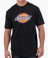 New Dickies Men’s Short Sleeve Tri-Color Logo Graphic T-Shirt Black Medium