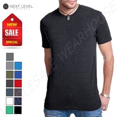NEW Next Level Men’s Premium Fit Triblend Crew T-Shirt M-6010