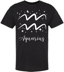 Zodiac Signs Printed Short Sleeve Short Sleeves 100% Cotton Astrology T-Shirt