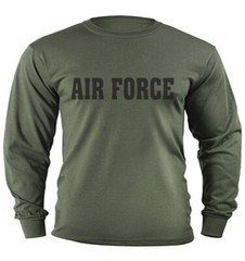 Mens Long Sleeve Graphic Tee Military Tactical Gear Clothing T-shirt Air Force