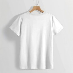 Men’S Casual “Never Give Up” Graphic T-Shirt – White With Bold Orange