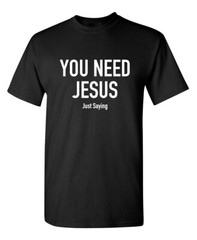 Jesus is Necessary Sarcastic Humor Graphic Super Soft Ring Spun Funny T Shirt