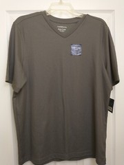 Croft & Barrow Easy Care V-Neck Shirt Men’s Medium Gray Short Sleeve