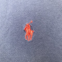 Polo Ralph Lauren Tagless Tee Shirt Mens XXL Blue V Neck Pony Logo Cotton Tee