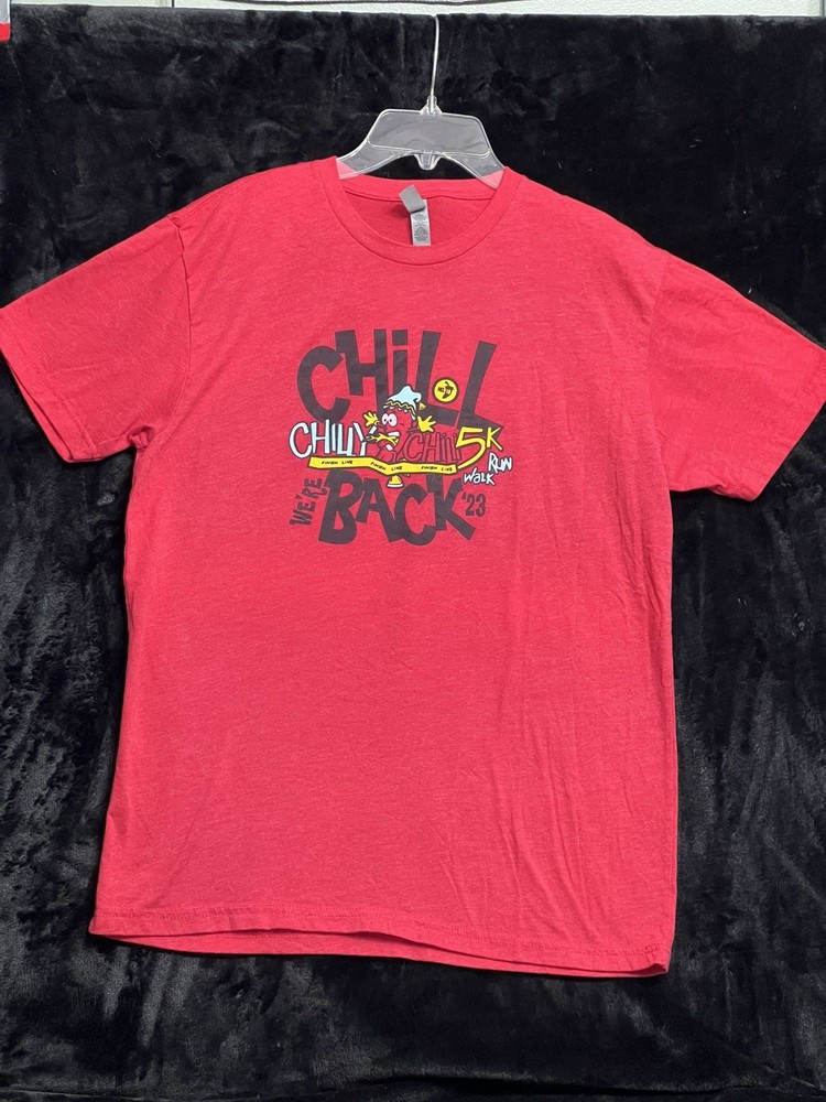 Next Level Apparel Unisex Red Chilli 5K T-Shirt SzMed NICE!