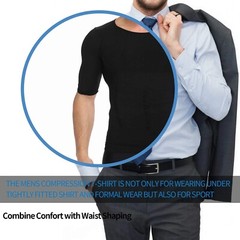 2 Pack Men Compression Slimming Body Shaper Tummy Control Vest Workout Tank Tops