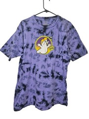 Buc-ee’s Men’s XL Purple Black Cotton Knit Crew Neck Short Sleeve Halloween