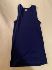 Men’s unbranded made in China size Medium NWOT royal blue ribbed square neckline