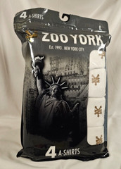 Zoo York 4 Pack Tank Tops Large White Pre-Shrunk Cotton, Super Soft SHIPS FREE!