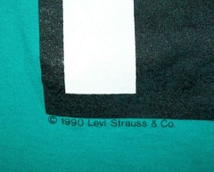Old Vtg Dated 1990 Levis 501 Button Your Fly T Tee Shirt Single Stitch Sleeves