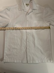 Hagger Clothing White Linen Cotton Summer Beach Shirt Style Shirt Size Medium
