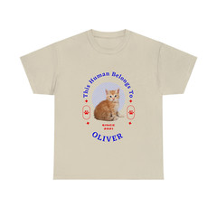 Customise Your Pet Photo Unisex T-shirt – This Human Belongs To