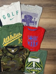 Lot Of 12 athletic Nike Graphic Tee Shirts All Sizes Below In Description