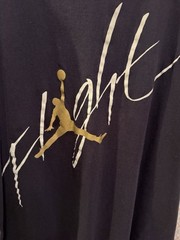 Nike Air Jordan Mens T-Shirt XL Black Gold Jumpman Gold Logo Short Sleeve Tee