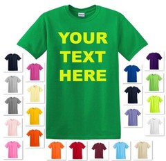 PERSONALIZED CUSTOM PRINT YOUR OWN TEXT ON A T-SHIRT CUSTOMIZED TEE MEN’S