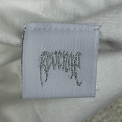 Revenge Shirt Mens Small White Blue Flame Logo Graphic Tee Rap Streetwear